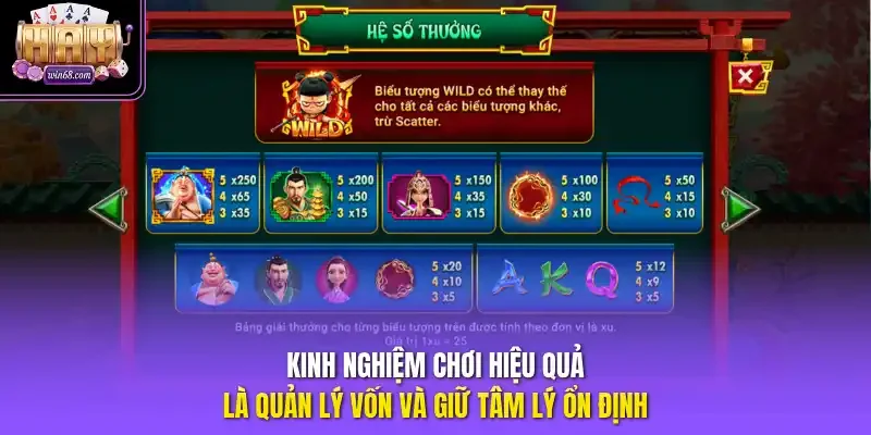 Kinh nghiệm chơi hiệu quả là quản lý vốn và giữ tâm lý ổn định. 