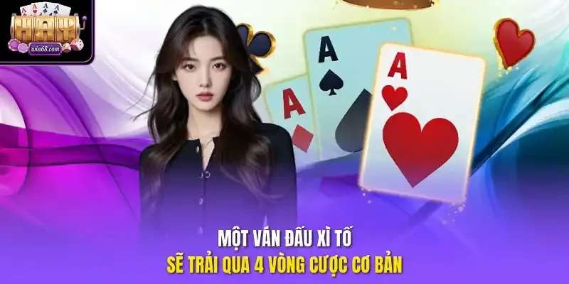 Một ván đấu xì tố sẽ trải qua 4 vòng cược cơ bản