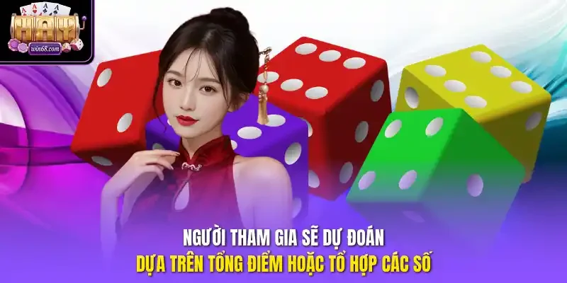 Người tham gia sẽ dự đoán dựa trên tổng điểm hoặc tổ hợp các số.